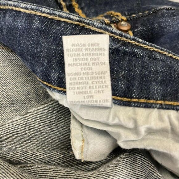 ZD Jeans Womens 20 Capri Medium Wash Contrast Stitch Embroidered Pockets Stretch - Picture 7 of 10